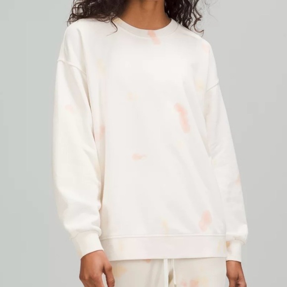 lululemon athletica Tops - Lululemon Perfectly Oversized Crewneck Sweatshirt Wash RARE Pattern 12 Large